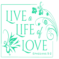 Efežani 5: Živite život ljubavnog vinilnog naljepnice za naljepnicu - velika - metvica