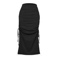 Leesechin Long suknje za žensko čišćenje cvjetnog splitske pletene tanke naglesne čipke seksi haljina