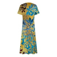 Ljetne haljine za žene Ležerne prilike Ležerne prilike kratkog rukava s kratkim rukavima V-izrez