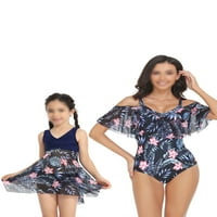 Avamo majka i kćer roditelj-dječji kupaći kostim cvjetni print plaža V izrez Porodični kupaći kostimi