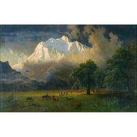Bierstadt, Albert Black Moderni uokvireni muzej Art Print pod nazivom - Mount Adams, Washington