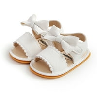 Aaiymet Mekane bebe sandale hodanje neklizajuće dječake ravne jedine ljetne gumene djevojke luk cipele za bebe cipele djeca sjedila sandale, bijela 12 6-12m