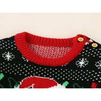PUDCOCO duks za bebe Božićni dugi rukav okrugli vrat topli džemper