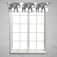 Ilustracija Slon Dekorate Clovels Prozor za zavjese