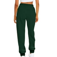 Joggers Hlače za žene, ženske joggers hlače izvlačenje elastičnim strukom trčanja za žene salon za vježbanje Jogging Gym Hlače sa džepom Ženske vježbe hlače, XL i vojska zelena