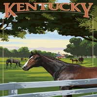 Kentucky - čistokrvni konji Farma scena - umjetnička djela ljekara
