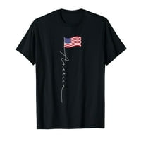 Pola zastava za zastavu Amerika - majica Patriotska američka zastava