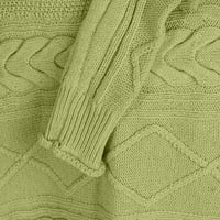 Absuyy modni prevelizirani džemperi za žene poklon - čvrsta boja kornjača pletena lagana udobna pulover