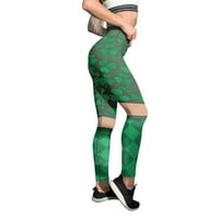 Joga hlače za dame koje trče vježbanje gamaše Pilates djetelina tiskana prugasta zelena teretana Fitness