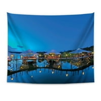 Popcreation Tropics Morska večernja tapiserija zid viseći prekrivač prepravljana DORM tapiserija Dekorativni