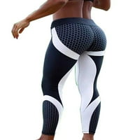 Uhdy visokog struka joga hlača za žene rastezanje Hlače hlače Tummy Control Yoga gamaše crna xl