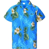 Košulje za žene Trendy Summer Funky Hawaiian Bluse FrontPocket odlazi cvijeće