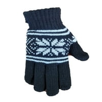 Zimske čarobne rukavice snijeg parovi za ispis mens, ženske i djece Termalna pletena veslačka rukavica crna