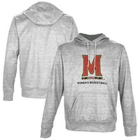 Muška izdanje Siva Maryland Terrapins Ženska košarkaška logo pulover Hoodie