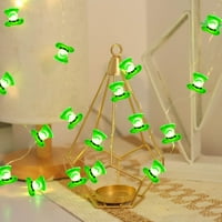 Dnevni ulica Patrickov decepta svjetla leprechaun hat zlatni visak svjetlo zelena žuta svjetlosna baterija
