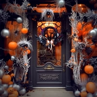 Tutuumumwumford vrata Halloween vijenac borov igla luk vino kružni vijenac Viseći ukrasi na otvorenom