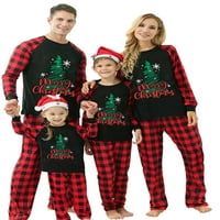 Porodica Peyakidsaa podudaranje božićne pidžame tiskane majice na vrhu pletene hlače za spavanje za spavanje za parove djeca beba