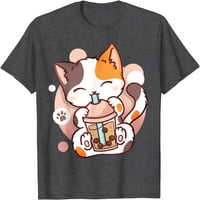 Cat Boba čaj mjehurić Tea anime kawaii neko majica
