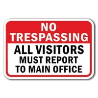 Prijava u. Nema prevara svih posjetitelja moraju se prijaviti na glavni uredski aluminijski znak za