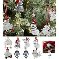 Božićni santa metalni privjesak snjegović metalni privjesak božićno drvce Privjesak srebro