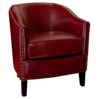 Plemeniti kuća Jeremy kožna klupska stolica u crvenoj boji