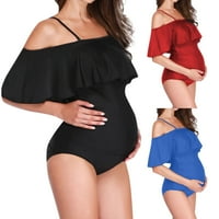Pružanje rubova plus veličina Ženska ženska kupaći kostimi za kupaće kostimi za trudnice Ruffle Beachwebwary