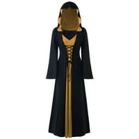 Ženske renesansne kostime s kapuljačom s kapuljačom Srednjovjekovni cosplay cloak vintage gotički čipka