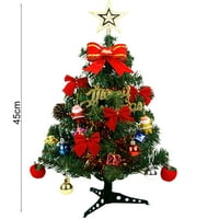 TABLETOP XMAS stablo, umjetni mini božićni bor s LED žičarima i ukrasima