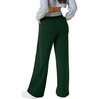 Ženske hlače sa širokim nogama visoke struke ravne hlače Ležerne hlače 7cb