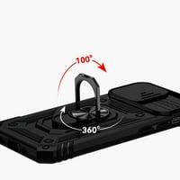 Za Apple iPhone Pro CASE sa postoljem, zaštita objektiva kamere i rutajući prsten za 360 °, otporan