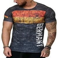 Sanviglor Muškarci Ljetni vrhovi 3D digitalni tisak T majice s kratkim rukavima bluza Moda pulover Sport