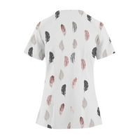 Ženske vrhove Ženska bluza s kratkim rukavima Ležerne prilike tiskane ljetne okrugle dekolte majice