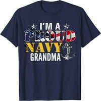 Vintage Ja sam ponosna mornarica sa američkom zastavom za baku majicu