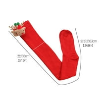 PLOKNPLQ Snaga za žene za žene Žene Božićne prugasto preko čarapa za koljena Visoke čarape Bedrine visoke