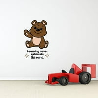 Naučite slatki medvjed životinjski životni citiraj navodi naljepnici zidne naljepnice Dizajn dizajna