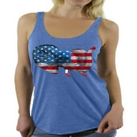 Neugodni stilovi Ženska američka zastava Slatki slonovi Grafički trkački trkački spremnik Torbe 4. jula Zastava države USA