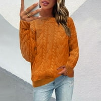 Ženski džemperi Sajke Isle zbori Ženski džemper sa punim bojama okrugli vrat Duks duge na dugim rukavima