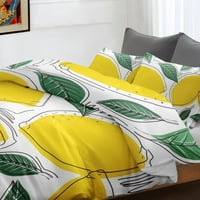 Poklopac poklopca, šareni jednorog ananas kaktus posteljina za djecu i odrasle dekor spavaće sobe, dugim slatkim simeid prekrivač prekrivača G-Dake Komforper poklopca sa jastukom shams