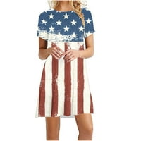 Lovskoo Ženske dame 4. srpnja vrhovi američke zastave zvijezde Top sunčeve haljine ljetne morske posude