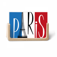 Nacionalna zastava Francuska Eiffel Tower Paris Photo Wooden Photo Frame Stolni prikaz
