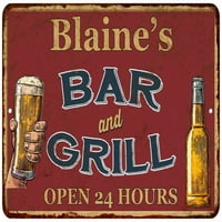 Blaineov crveni bar i roštilj rustikalni znak 108120045528