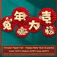 Zečji kineski novogodišnji privjesak navijač Flower Set multi size Tradicionalni dekor papir viseći