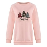 Prodaja Ženska Fall Fashion Majica Crew Crt Dugi rukav Raglan Graphic Print casual pulover vrhovi teen