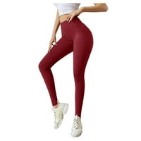 Frehsky Yoga kratke hlače Žene Modni joga trkački gamaši čista boja elastična fitness pant s lukom