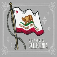 Los Angeles, Kalifornija, mahanje državne zastave, serija država