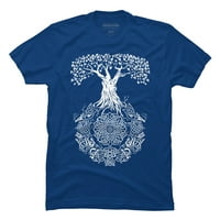 Yggdrasil stablo života Muški kraljevski plavi grafički tee - Dizajn ljudi 3xl