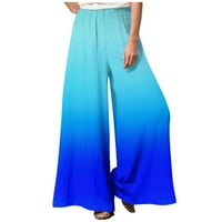 Inleife ženske širine hlače za noge Clearence plus veličina moda Žene povremeni elastični struk labavi hlače pune dužine