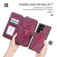 Magnetni odvojivi kofer novčanika za Samsung Galaxy S ultra s utorkom za karticu i kickstand, PU kožni