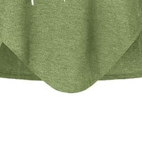 Dame vrhovi bandelion Print majica okrugli vrat Tee Fashion Tunic Bluza Pulover Green M
