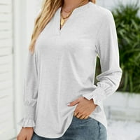 Homodles Trendy majice za žene - Ležerne prilike, Jesu li jeseni vrhovi bijele veličine
